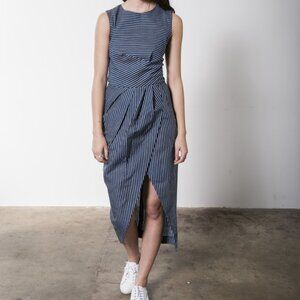 Ajaie Alaie Marche Dress in Blue Stripe